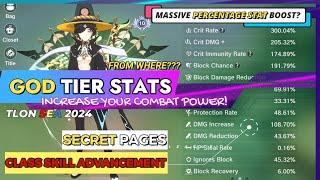 "GOD" TIER % STATS-THE "SECRET PAGES" OF THE CLASS SKILL ADVANCEMENTS-LEGEND OF NEVERLAND SEA