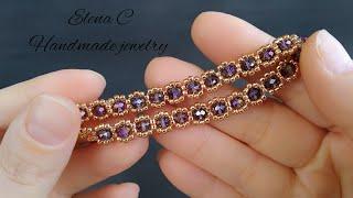 DIY Easy Beaded Bracelet Tutorial Простой браслет из бисера и бусин #beadedbracelet #beadedjewelry