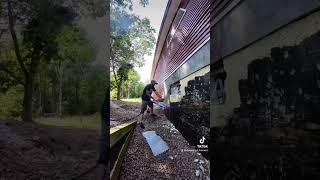 Cutting through concrete with a chainsaw!