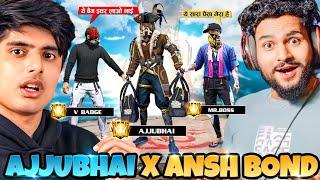 Ajjubhai X Ansh BondVS 2 Biggest Live Streamer  in BR Rank Open Challenge On Live आजा 1 Vs 50 में