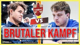 Brutaler Kampf zwischen Carlsen und Niemann!