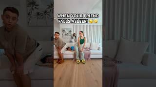 WHEN SOMEONE IN THE GROUP FALLS ASLEEP!  - #prank #funny #shorts
