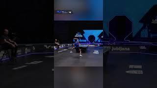 A courtside view of THAT Zhou Qihao point  #WTTLjubljana #TableTennis
