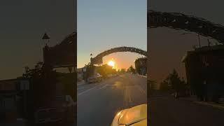 Driving Through The MacArthur Boulevard Oakland Gateway Arch!