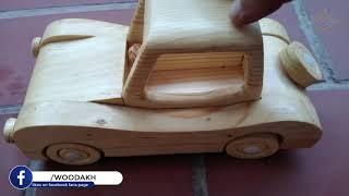 Gift and decor car made of pure wood | cute for child's birthday party