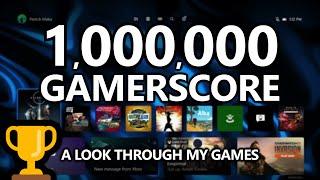 1,000,000 GAMERSCORE! Looking over my Gamercard & talking about games and achievements at 1 Million!