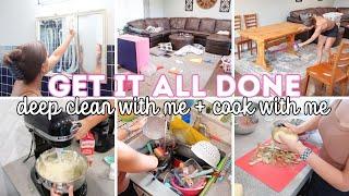 GET IT ALL DONE | DEEP CLEAN WITH ME AND COOK WITH ME | EASY DINNER IDEA