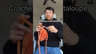 Crocheting a cantaloupe #crochet