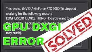 DXGI ERROR DISABLED | SOLVED VRAM CRASHES | 2022 UPDATE