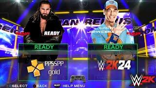 Seth Rollins vs Jhon Cena - WWE 2K24 PSP - WWE 2K24 - WWE 2K24 PPSSPP