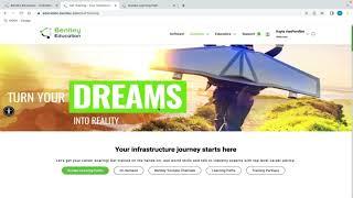 How to access the learning and training content on the Bentley Education Portal?