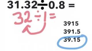 Estimating the quotient of decimal numbers