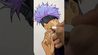 Gojo drawing #shorts #drawing #jujutsukaisen #artsbyshubham #youtubeshorts #gojo #trending #anime