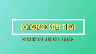 Database Object - Table