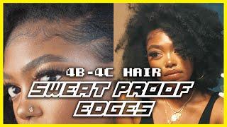 edges that last all day  baby hair + edges routine for type 4 hair