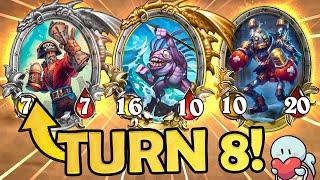 ABSOLUTELY CRAZY TURN 8! | Hearthstone Battlegrounds