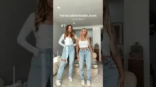 THE 90s ABERCROMBIE JEANS | trying on & comparing two different heights