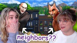 building townhomes for a vampire and a werewolf in the sims 4