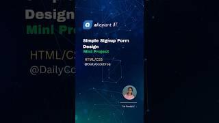 Mini project - Sign up form(HTML/CSS)