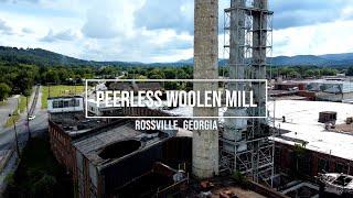 Exploring the Past: Peerless Woolen Mills Ruins in Rossville, Georgia in Stunning HD Drone Footage"