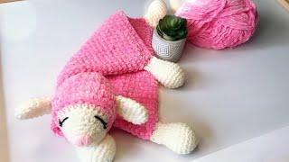 How to Crochet Lamb  Baby Comforter - Fast & Easy Tutorial | @anea_design_studio