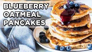 Fluffy Blueberry Oatmeal Pancakes | Healthy Pancake Recipes by MOMables