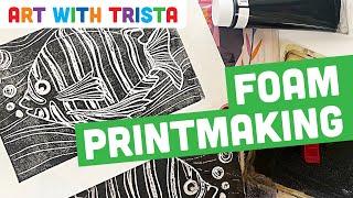 Foam Relief Printmaking Art Tutorial - Art With Trista