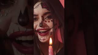 face of a catrina from mexico laughing maliciously | After Effects