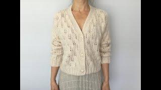 Два новых кардигана. Экспресс- МК по вязанию ажурной кофточки. Pointelle cardigan.