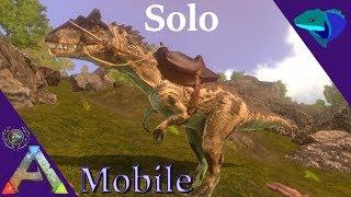 SOLO HIGH LEVEL ALLOSAURUS TAMING! USING A TRAP! Solo ARK: Mobile [S1:E22]