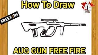 How to Draw AUG gun PUBG and Free Fire AUG #AUGgunfreefire