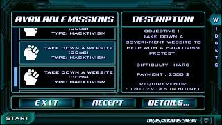 How to play The Lonely Hacker - Hacktivism Missions Gameplay Walktrough (UPDATED - version 9.7)