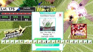 Level 175 Fused Zamasu in Extreme Infinite Mode (Wave 70) | EXP Farm | Roblox All Star Tower Defense