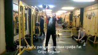 Парный жим гирь 40+40 кг + бонус. 40+40 stand press + bonus.