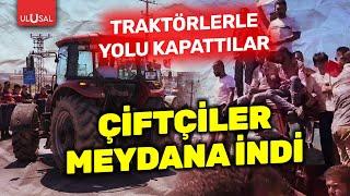 Bursalı çiftçiler ayağa kalktı! Traktörlerle yolu kapattılar | ULUSAL HABER