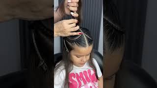 Me dejó la niña y la peine a mi manera 🫢 que tal quedó ? #braids #hairstyle #trenzas #tutorial