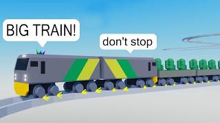 I Drive the LONGEST Train BUT Everyone JUMPS IN FRONT on Roblox