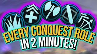 EVERY CONQUEST ROLE Explained In 2 Minutes Or Less! | SMITE