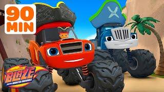 Crusher Builds Crabs, Storm Clouds, & More ROBOTS to Stop Blaze!  | Blaze and the Monster Machines