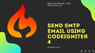 How to send SMTP email using codeigniter4?