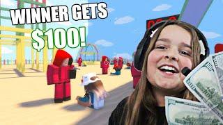 SQUID GAME IN ROBLOX!! **$100 PER WIN** | JKREW GAMING