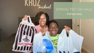 Try On Haul Kruz | Spring Haul for Preteen Boy | Old Navy + Belk + Foot Locker