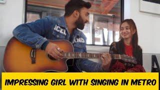 Impressing Girl With Singing In Metro Train | Reaction Video | Anas Rajput