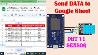 NodeMCU DHT11 Google Sheets tutorial | ESP8266 DHT11 Google Sheets project | Apps Script | ESP32 |