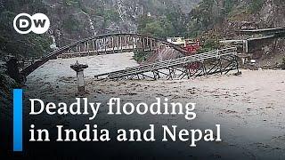 At least 180 killed in India and Nepal flooding | DW News