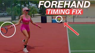 How to Improve Forehand Timing | Tennis Lesson with Anna