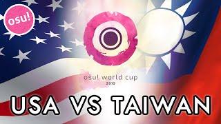 osu! World Cup 2015 - Round of 16 | USA vs Taiwan w/ Twitch Chat