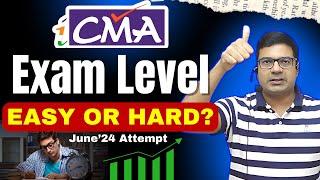 CMA Exam Level | Easy or Hard? | June'24 Attempt | Know it By CA/CMA Santosh Kumar Sir