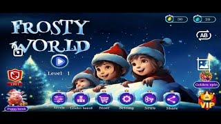 Christmas Game: FROSTY WORLD Level 1 (Hard) Walkthrough