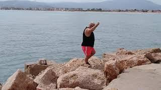 Pesca en la playa de Ganda 